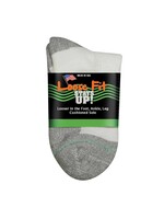 Loose Fit Stays Up Quarter Sock Extra Large white #730