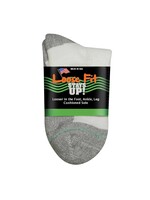 Extra Wide Sock Company Loose Fit Stays Up Quarter Sock Large White #760