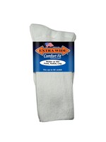 Extra Wide Sock Company Comfort Fit Athletic Socks White Medium
