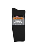 Extra Wide Sock Company Comfort Fit Athletic Socks Black Large