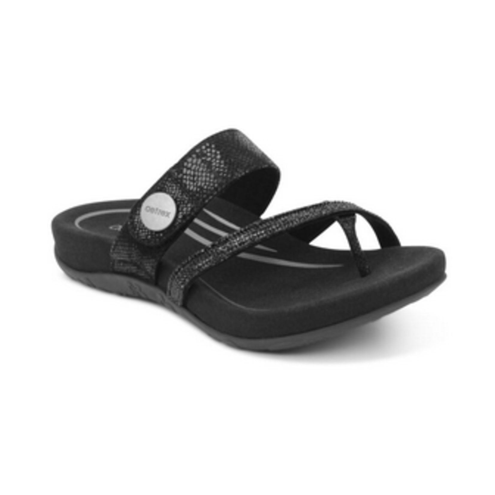 Aetrex Izzy Sparkle Thong - Lucha's Comfort Footwear