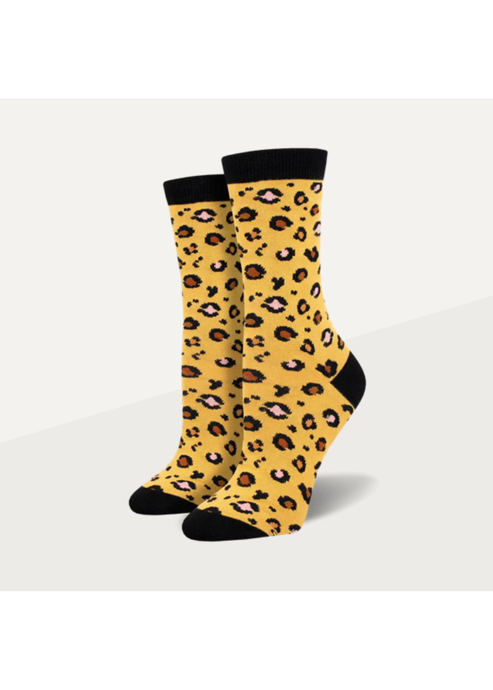 Socksmith Bamboo Crew wbn2865 Leopard print