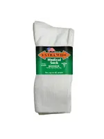 Extra Wide Sock Company Extra Wide Medical Socks Crew leng White Large #6950