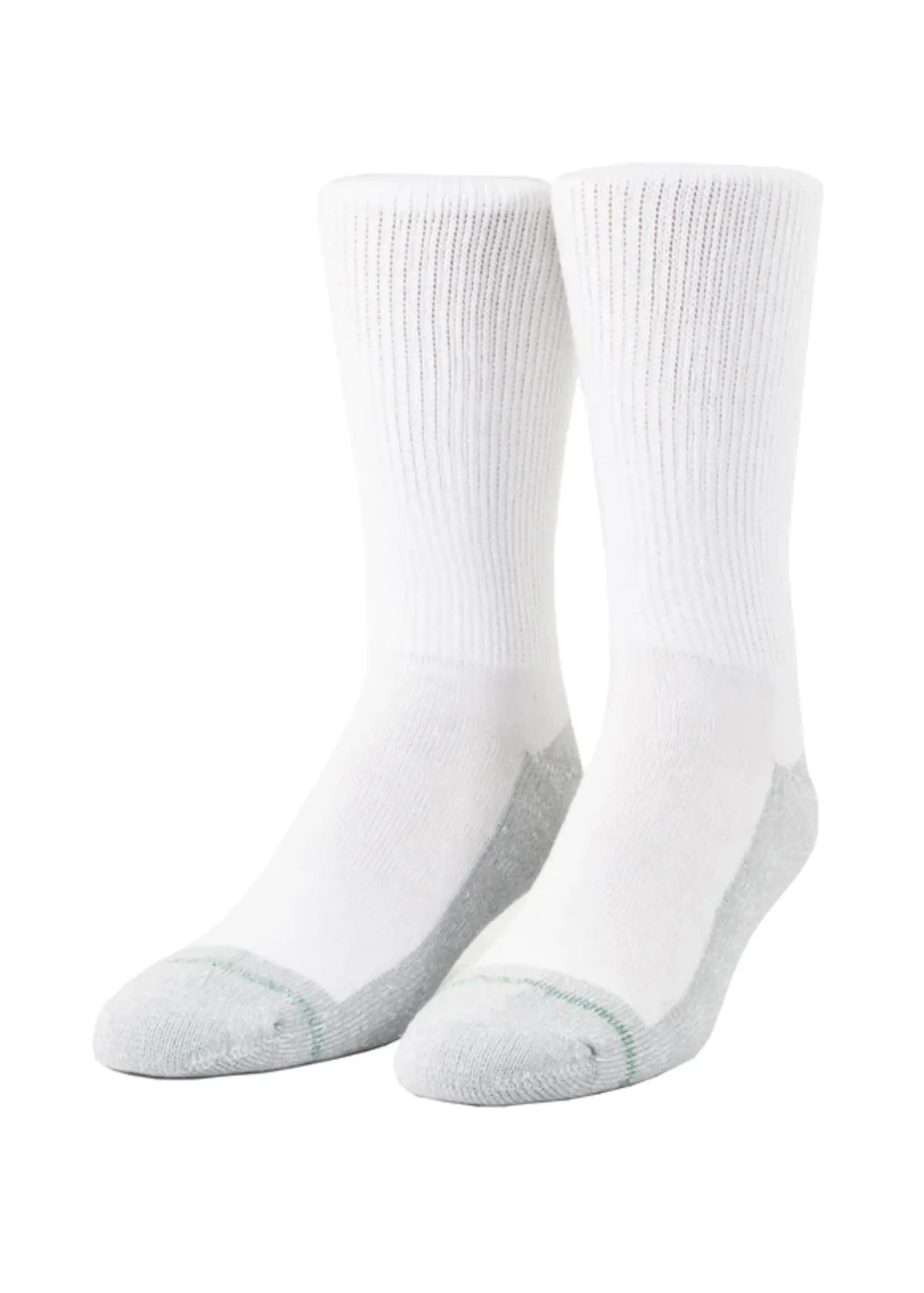 Extra Wide Sock Company Loose Fit Stay Up Medium Crew Sock White #780