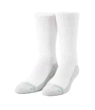 Extra Wide Sock Company Loose Fit Stay Up Medium Crew Sock White #780