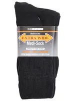 Extra Wide Sock Company Medical Sock Inverted Toe Seam Crew Medium #5851