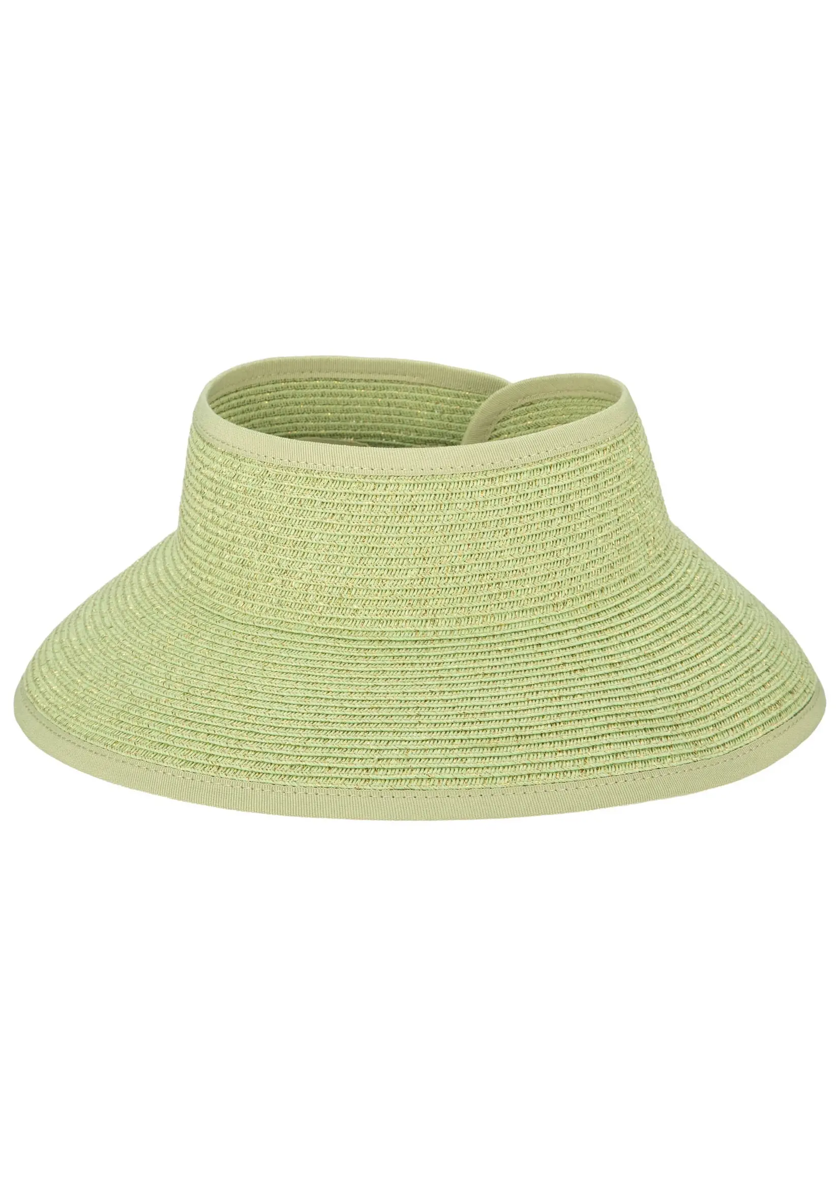 San Diego Hat Shimmer Ultrabraid Mini Roll Up Visor UBV064