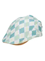 San Diego Hat San Diego Hat CTK4415 Kids Cut and Sew Drivers Cap with Plaid Golf Print and Faux Suede Brim