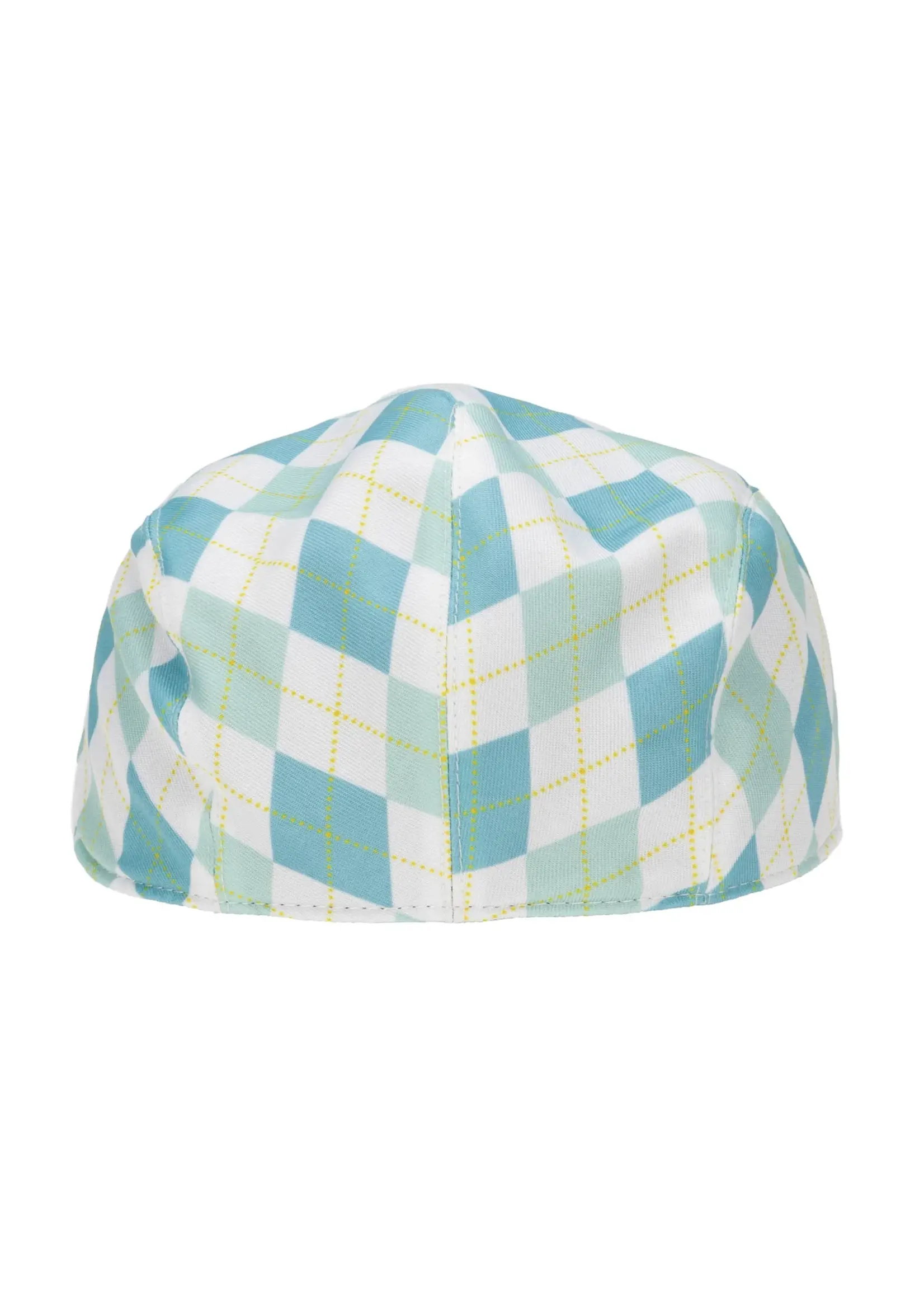San Diego Hat Kids Cut and Sew Drivers Cap with Plaid Golf Print and Faux Suede Brim
