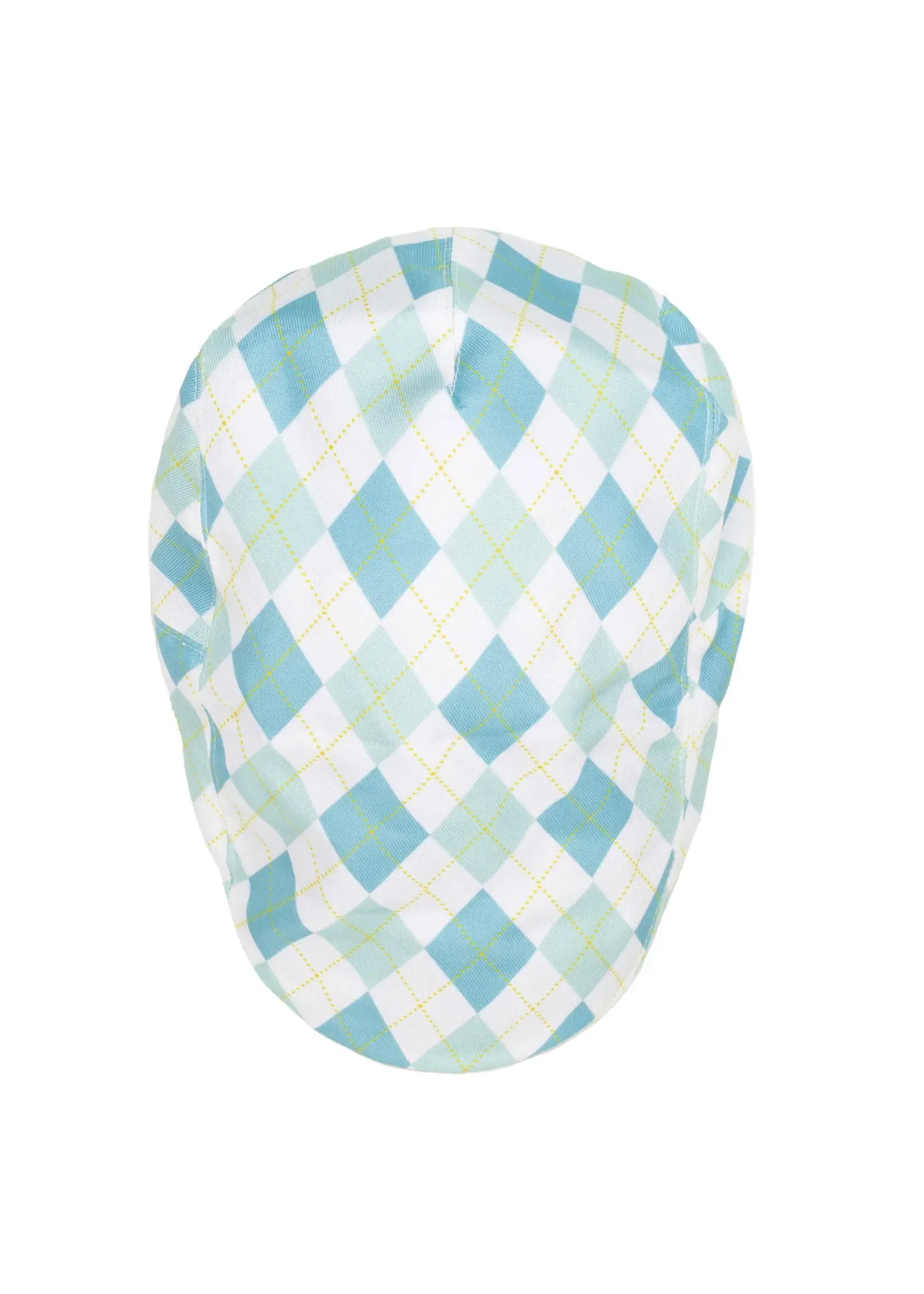 San Diego Hat Kids Cut and Sew Drivers Cap with Plaid Golf Print and Faux Suede Brim