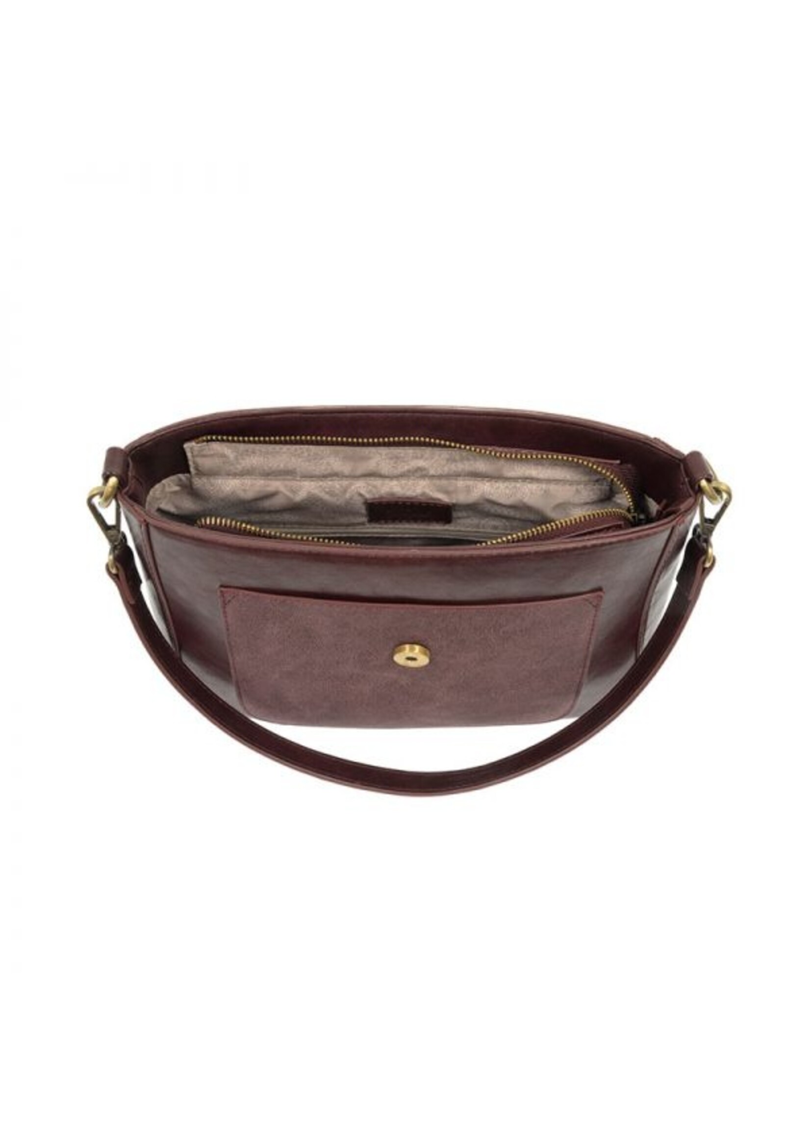 Joy Susan Lexie Convertible Shoulder Bag Suede Trim