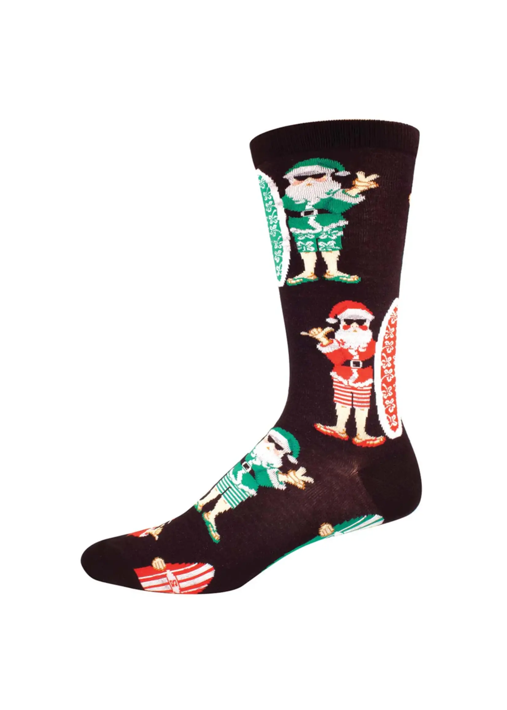Socksmith Happy Holidays Surf Santa