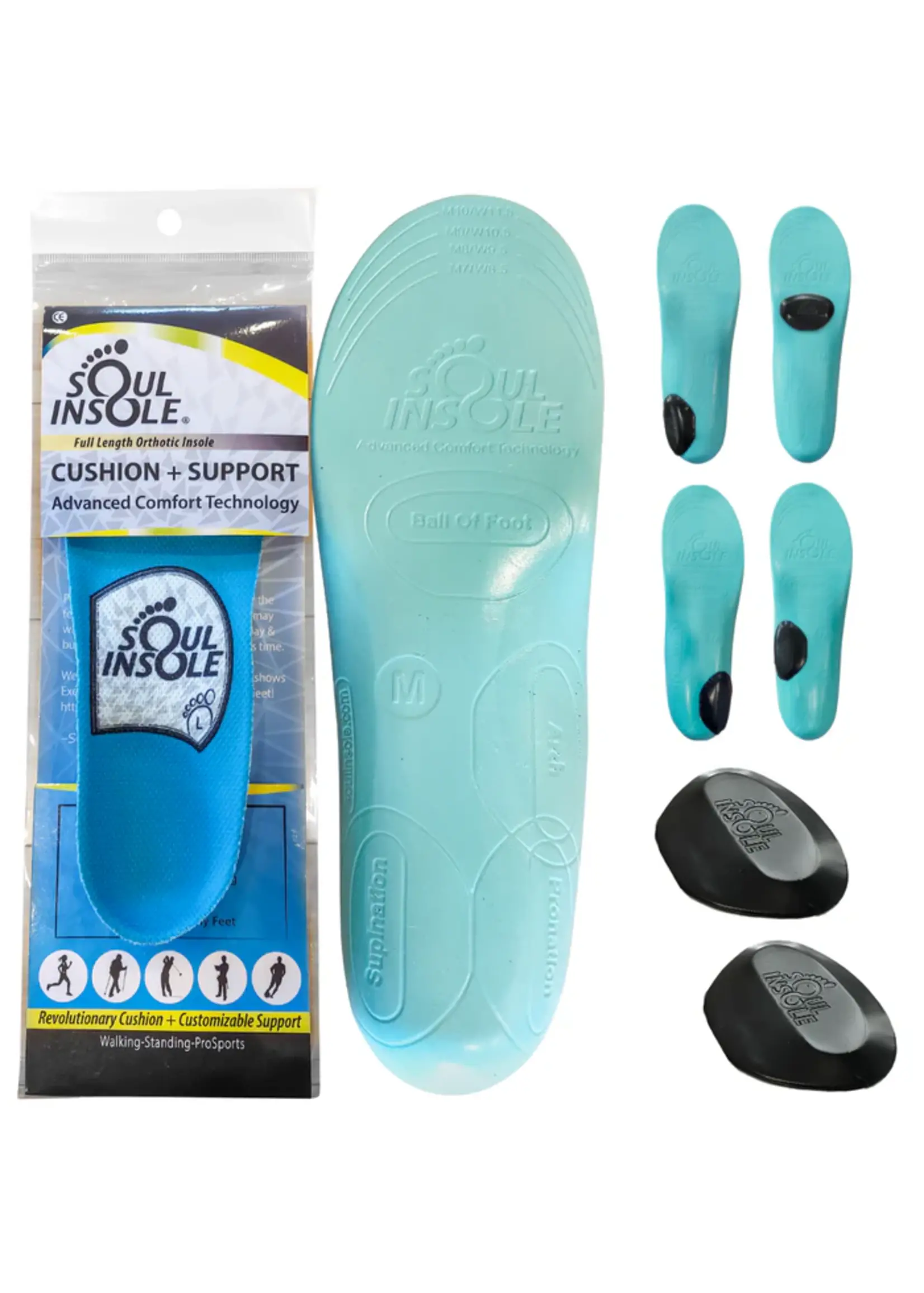Soul Insole Full Length Orthotic Insole Cushion+Support