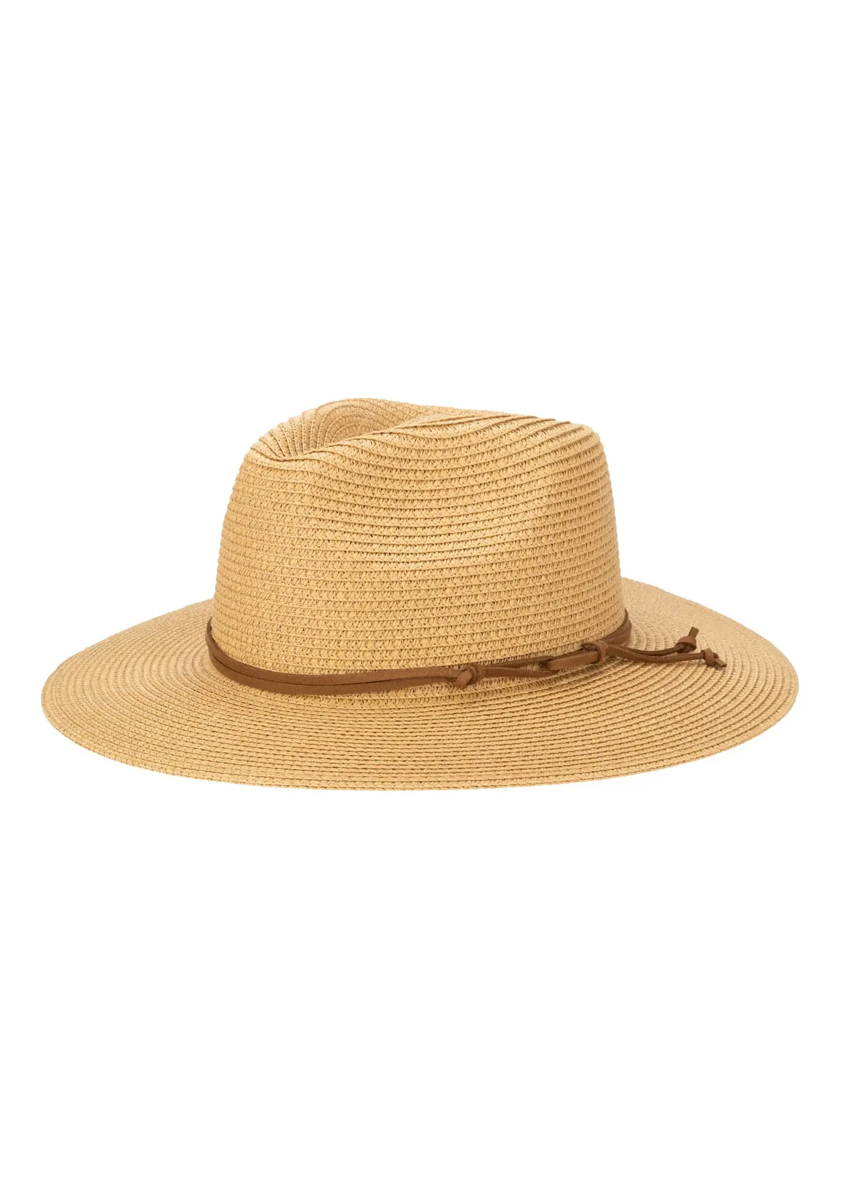 San Diego Hat Paperbraid Fedora With Faux Suede Looped Band