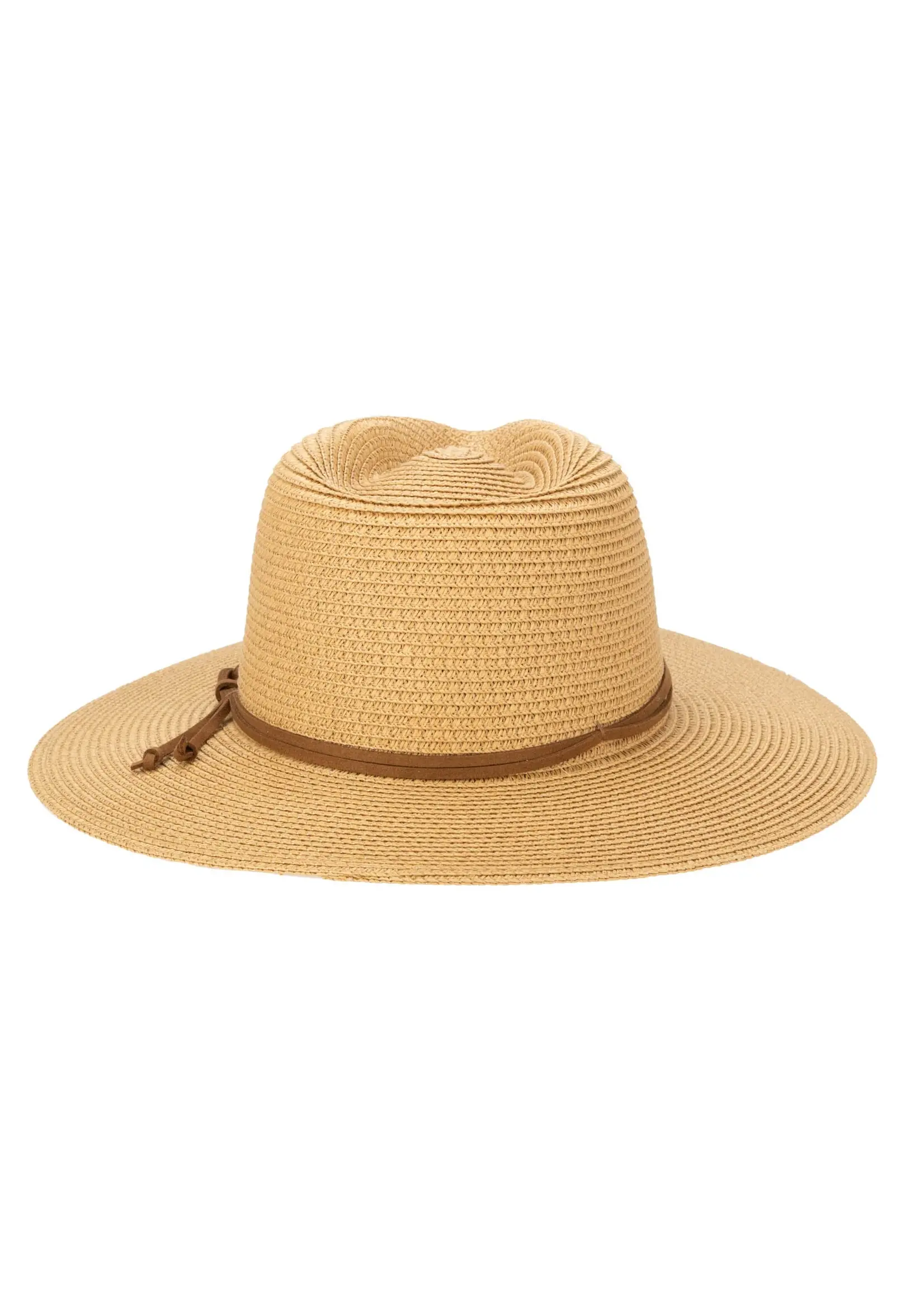San Diego Hat Paperbraid Fedora With Faux Suede Looped Band
