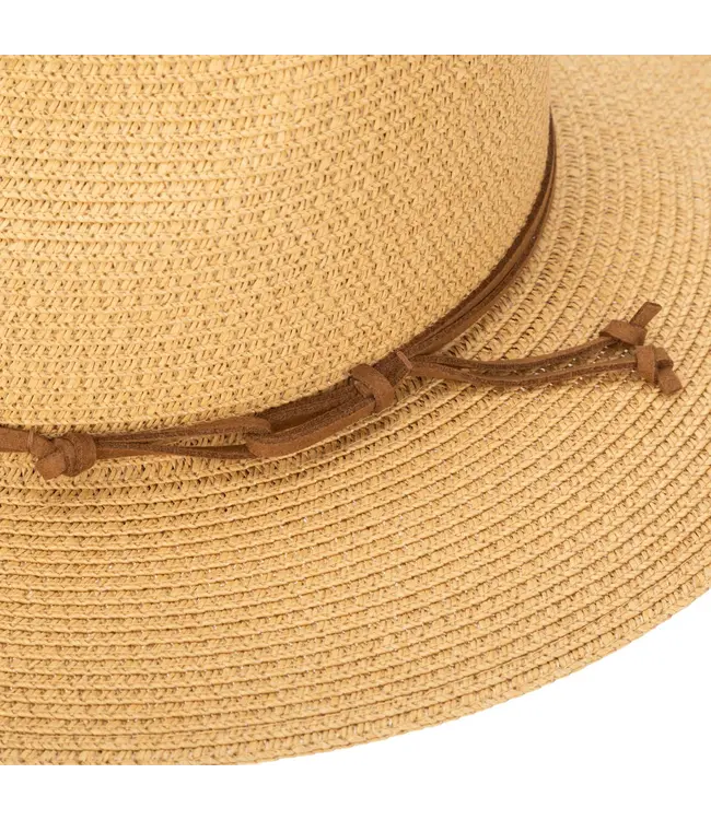 San Diego Hat Paperbraid Fedora With Faux Suede Looped Band