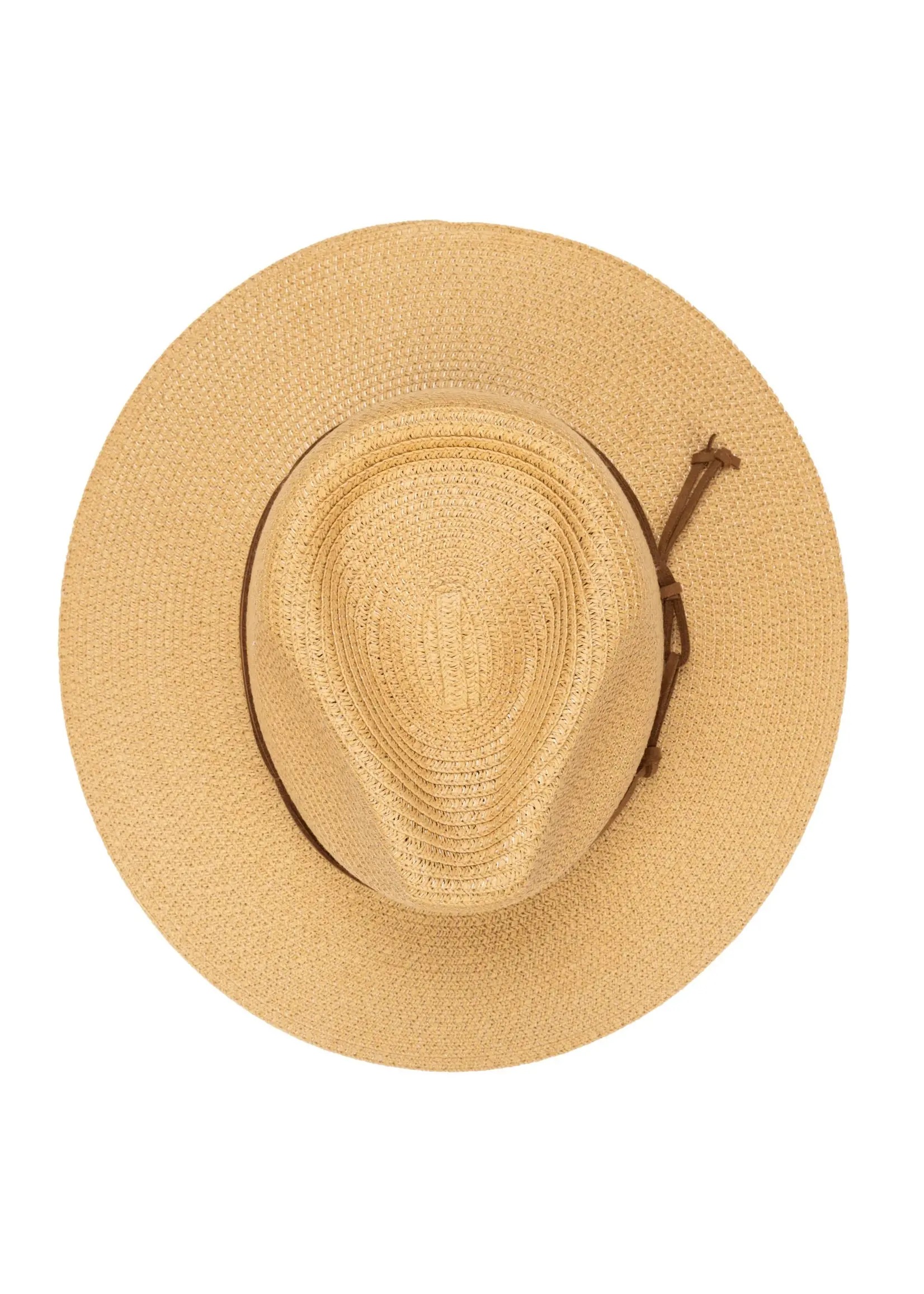 San Diego Hat Paperbraid Fedora With Faux Suede Looped Band