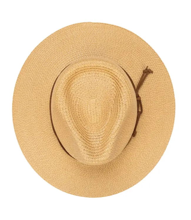 San Diego Hat Paperbraid Fedora With Faux Suede Looped Band