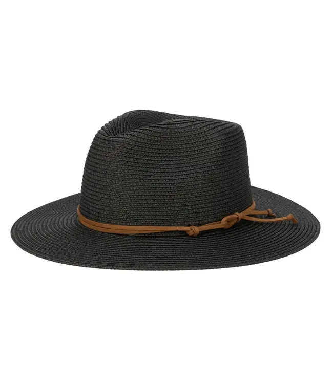 San Diego Hat Paperbraid Fedora With Faux Suede Looped Band