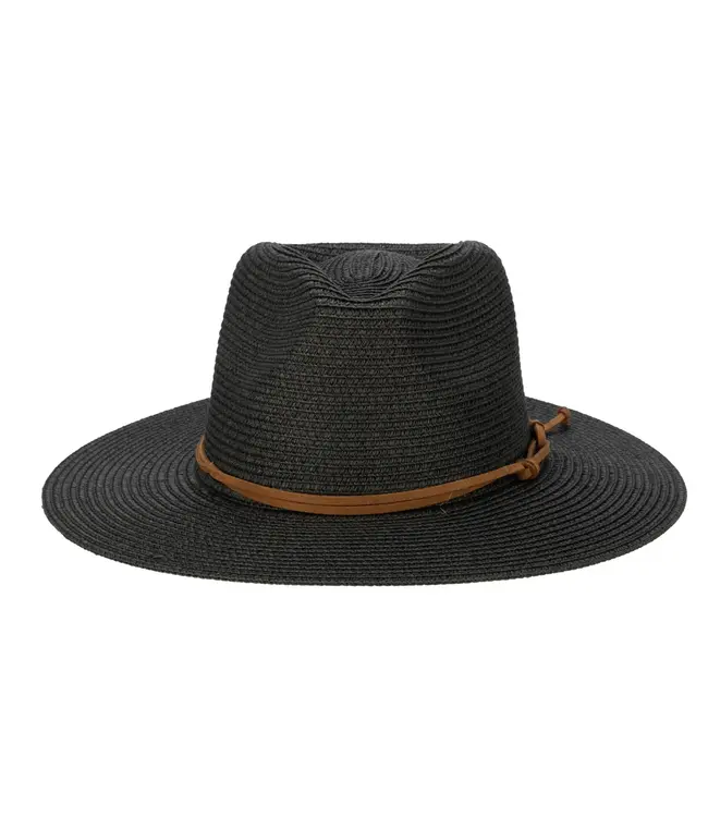 San Diego Hat Paperbraid Fedora With Faux Suede Looped Band