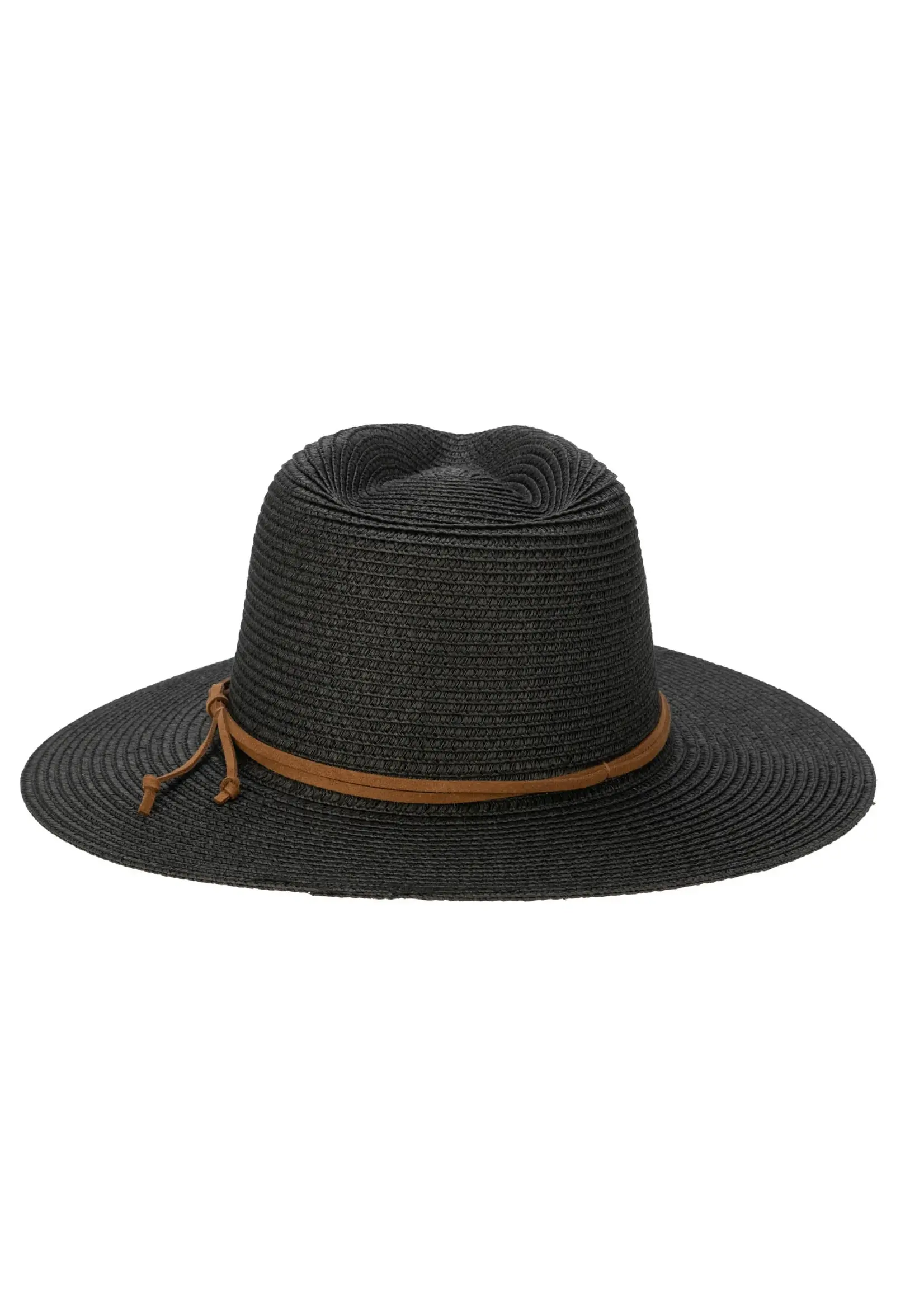 San Diego Hat Paperbraid Fedora With Faux Suede Looped Band