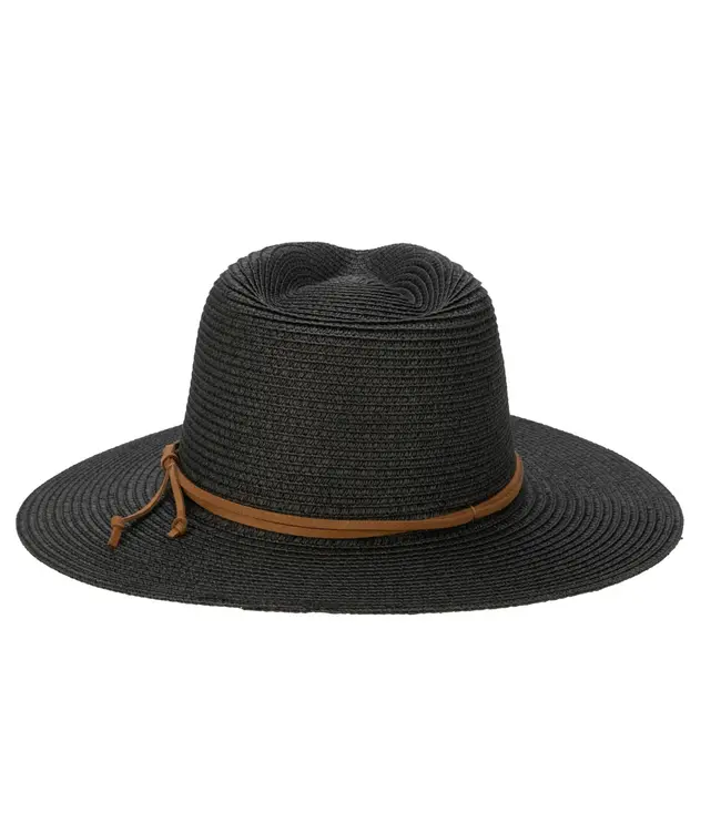 San Diego Hat Paperbraid Fedora With Faux Suede Looped Band