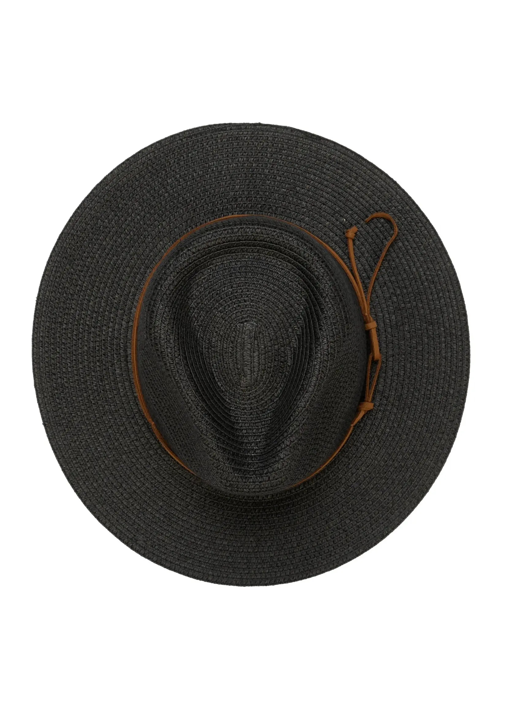 San Diego Hat Paperbraid Fedora With Faux Suede Looped Band