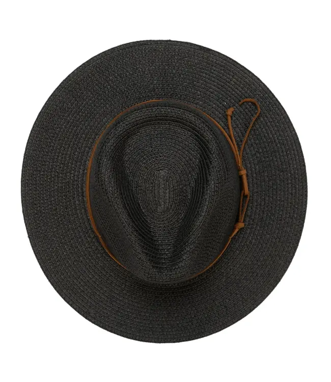 San Diego Hat Paperbraid Fedora With Faux Suede Looped Band