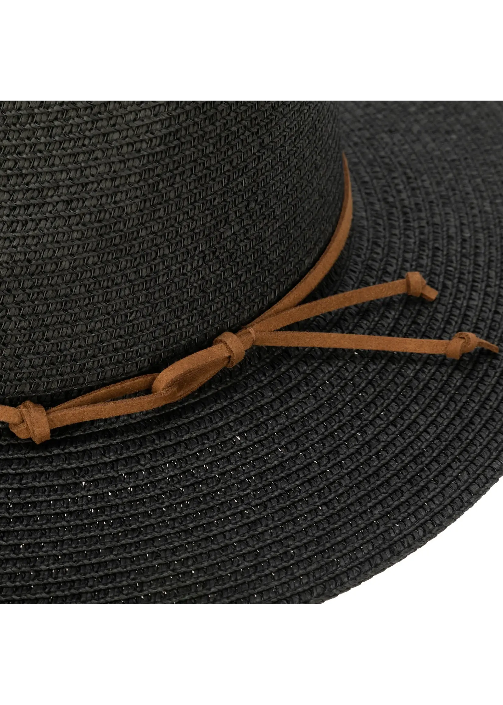 San Diego Hat Paperbraid Fedora With Faux Suede Looped Band