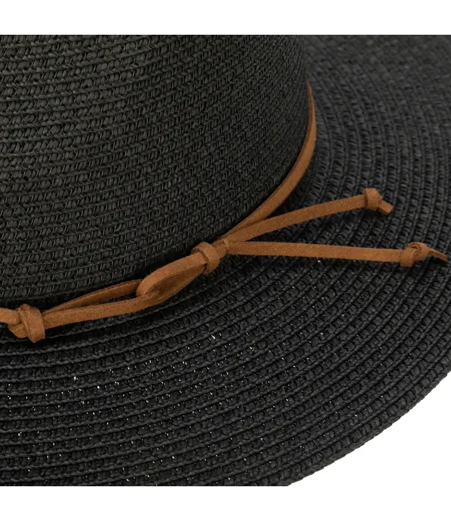 San Diego Hat Paperbraid Fedora With Faux Suede Looped Band