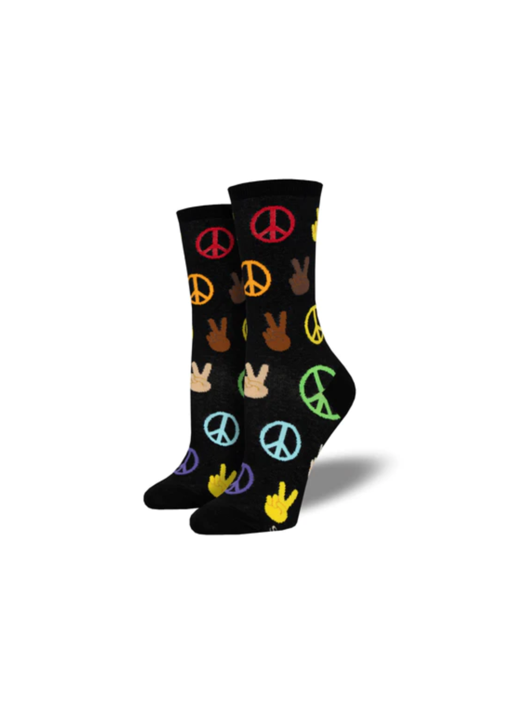 Socksmith Cotton Crew Wnc2829 Peace Eveybody