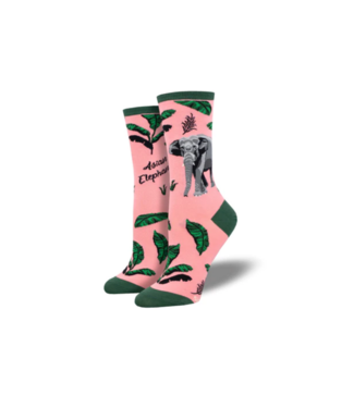Socksmith Graphic Cotton Crew Wnc3183 Asian Elephant