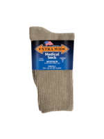 Extra Wide Sock Company Medical Sock Crew Leng Inverted Toe Tan Seam Small