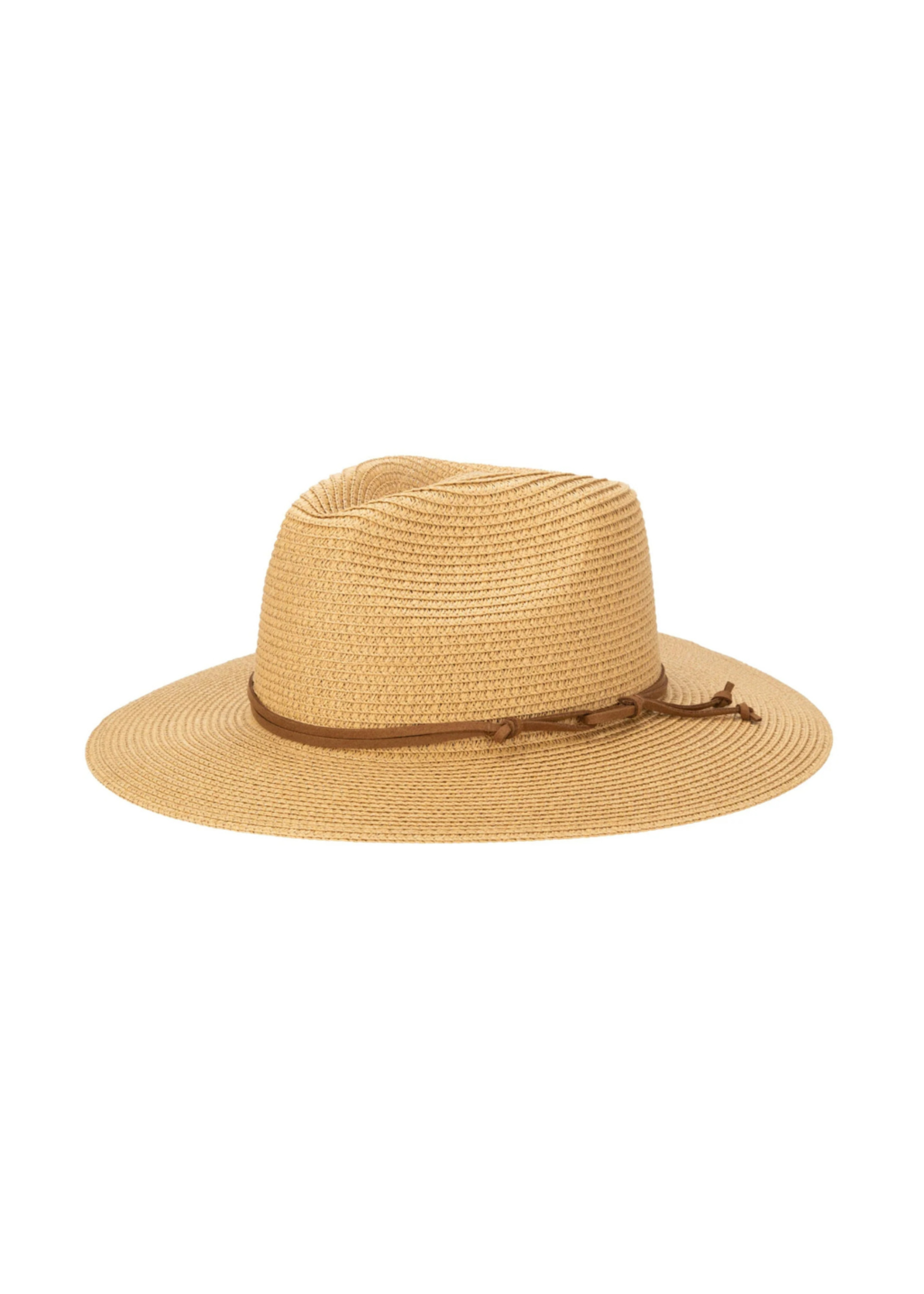 San Diego Hat Paperbraid Fedora With Faux Suede Looped Band