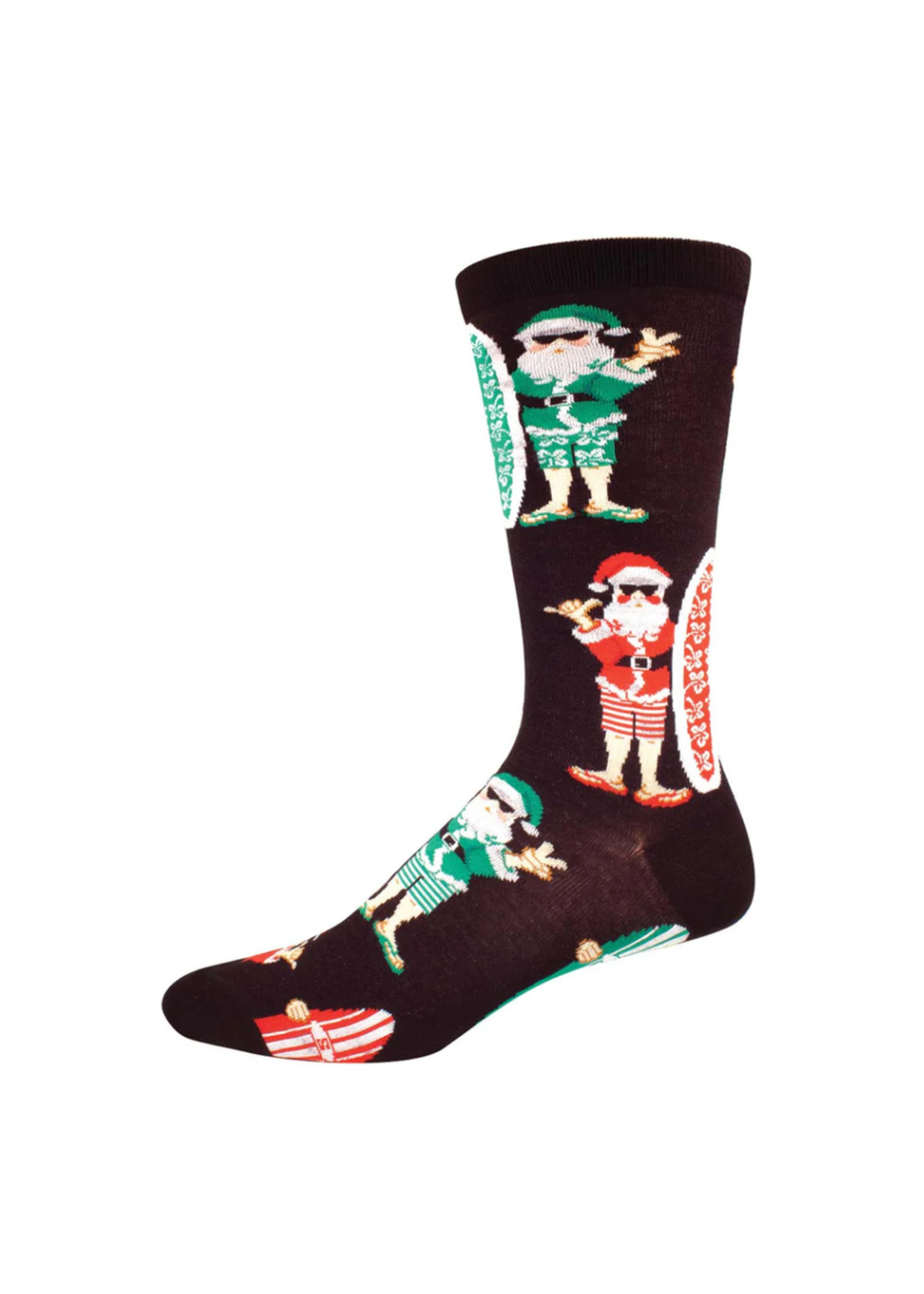 Socksmith Happy Holidays Surf Santa