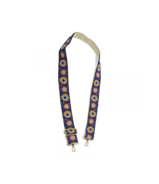 Joy Susan LS095 Crocheted Daisies Guitar Strap
