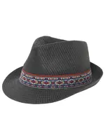 San Diego Hat CT9086 Men’s Cut And Sew Paper Fabric Stingy Brim Fedora