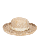 San Diego Hat Cora - Women's Ultrabraid Turned Up Kettle Brim with Gold Chain Trim UBM6832