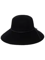 San Diego Hat KNH8067 Womens Machine Knit Wool Blend Floppy With Wraped Leather