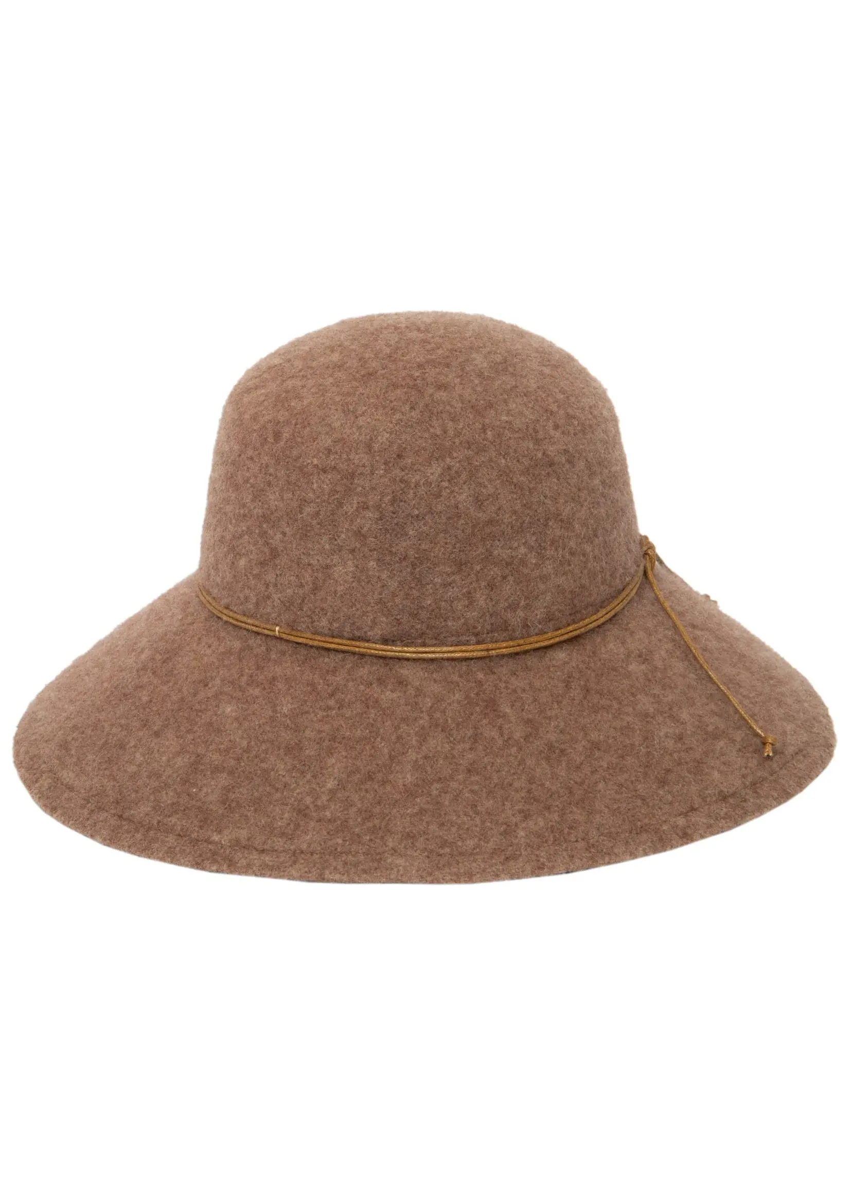 San Diego Hat KNH8067 Womens Machine Knit Wool Blend Floppy With Wraped Leather