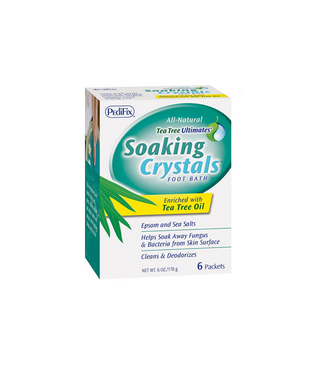 Pedifix 6pck Tea Tree Oil Soaking Crystals Foot Bath