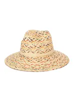San Diego Hat PBF7380 Cheers Multi Color Woven Paperbraid Fedora
