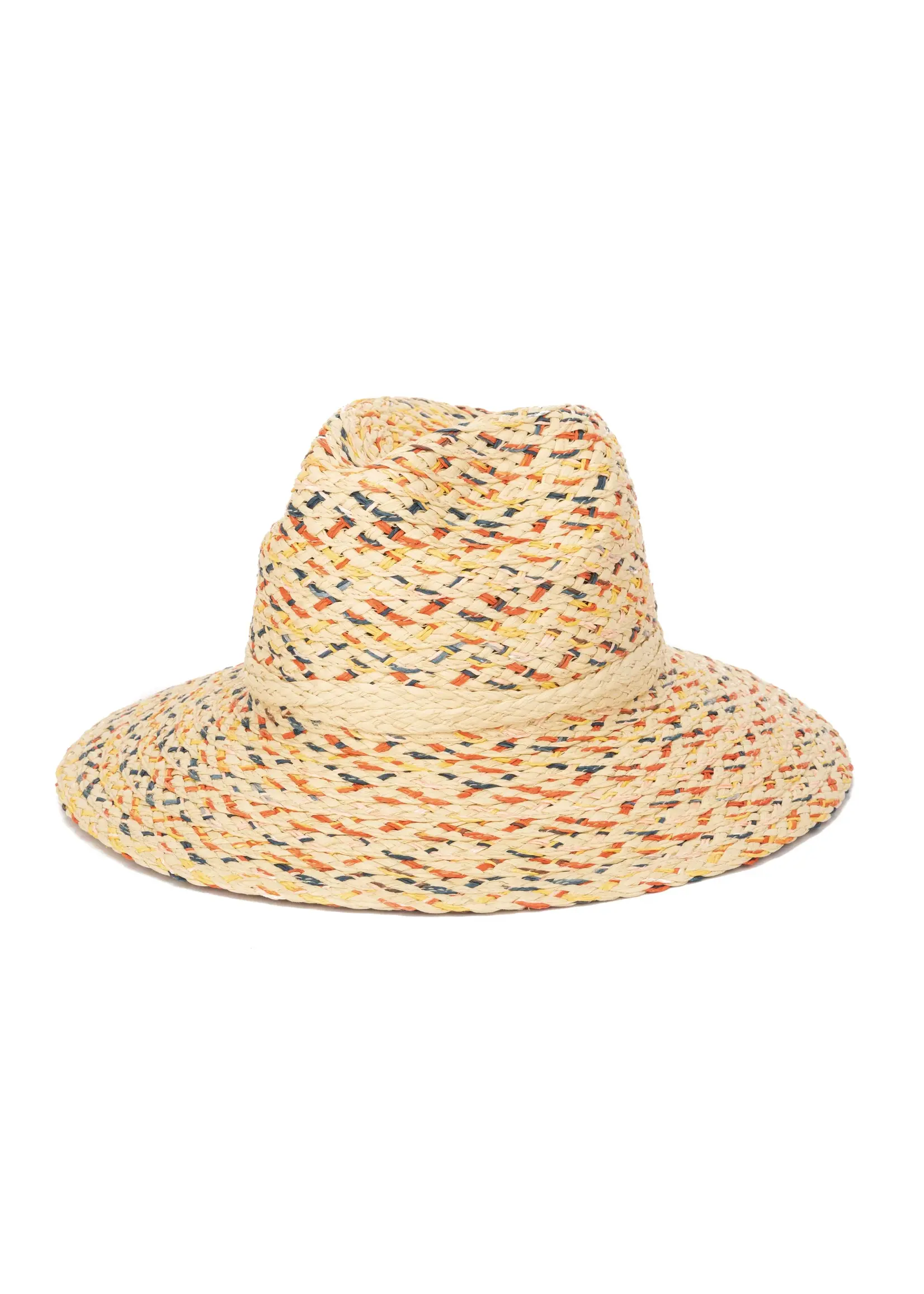 San Diego Hat PBF7380 Cheers Multi Color Woven Paperbraid Fedora