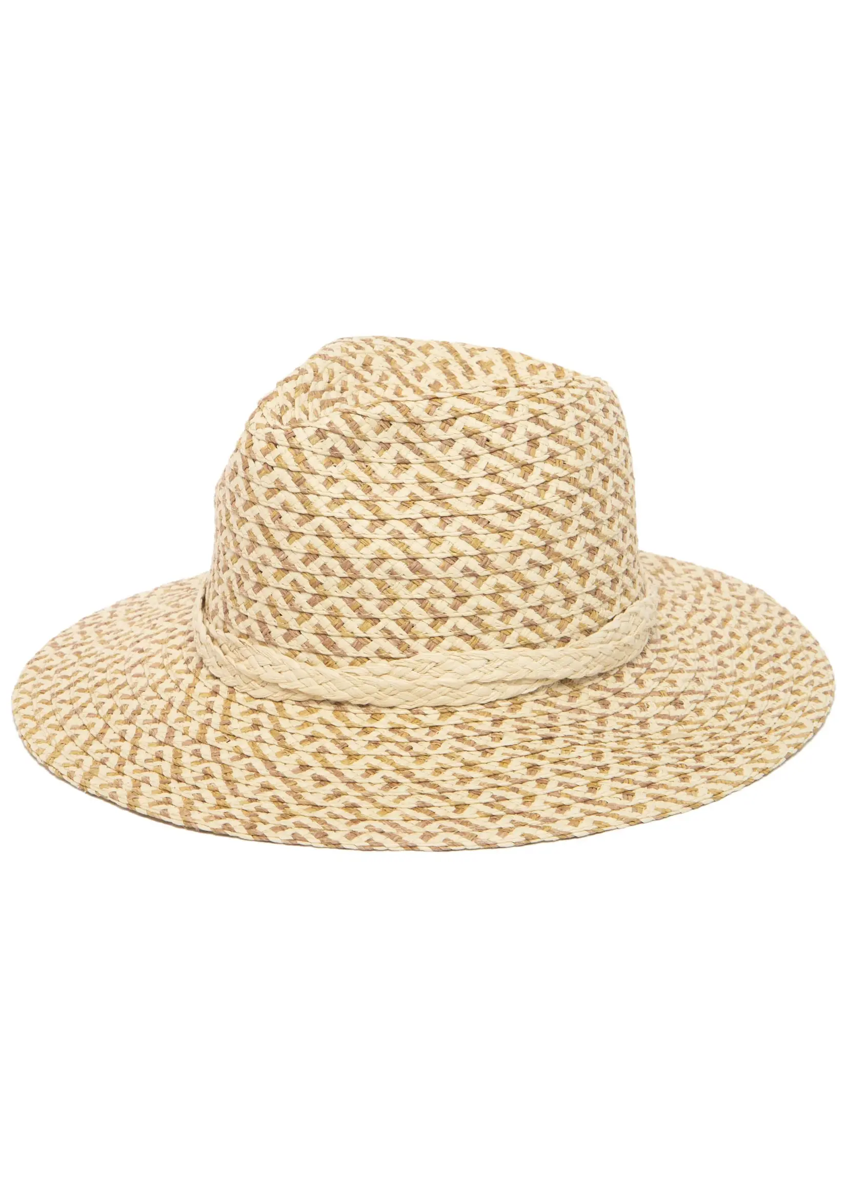San Diego Hat PBF7380 Cheers Multi Color Woven Paperbraid Fedora