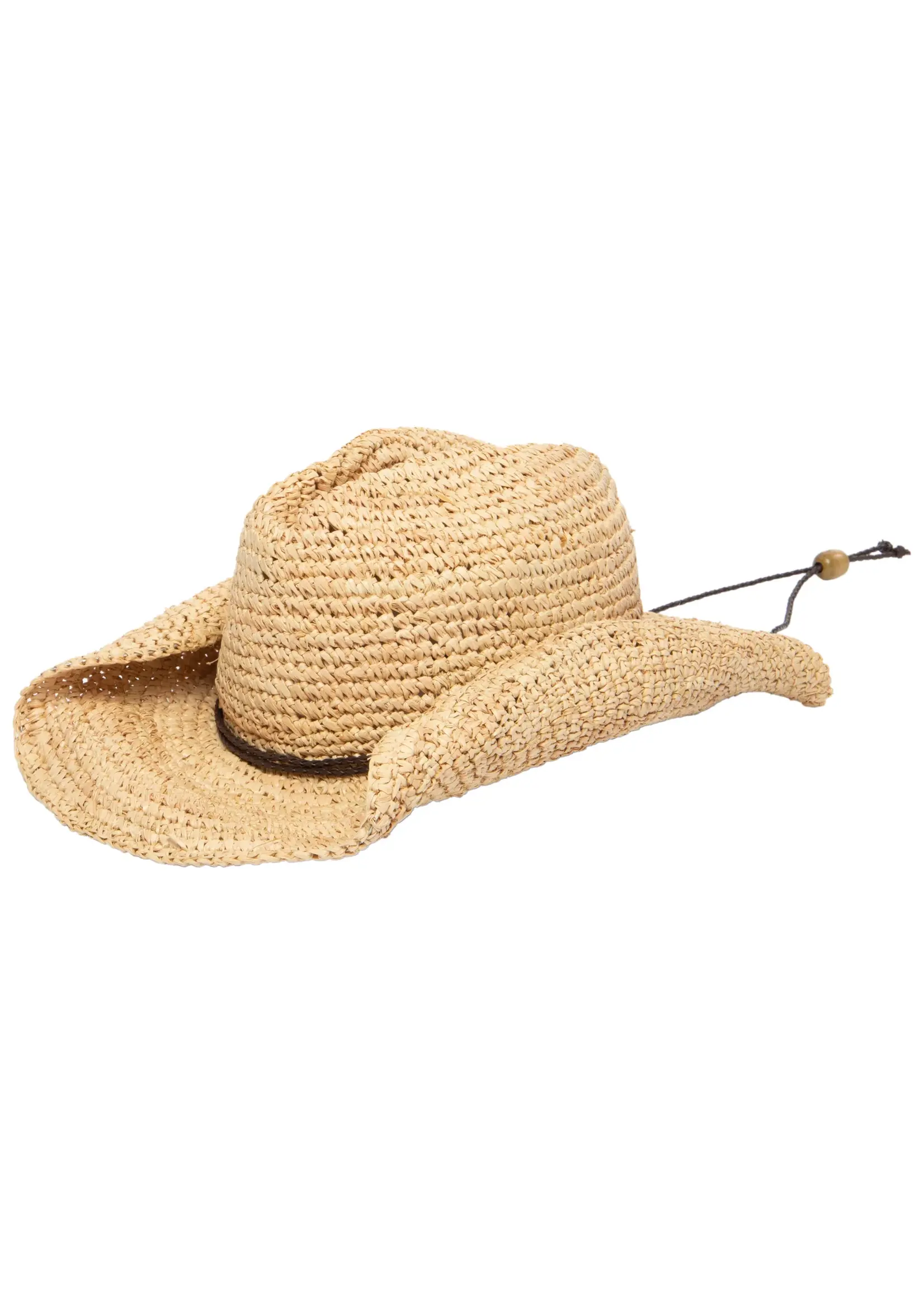 San Diego Hat RHC1091Womens Crotchet Raffia Cattleman’s  Crease Cowboy