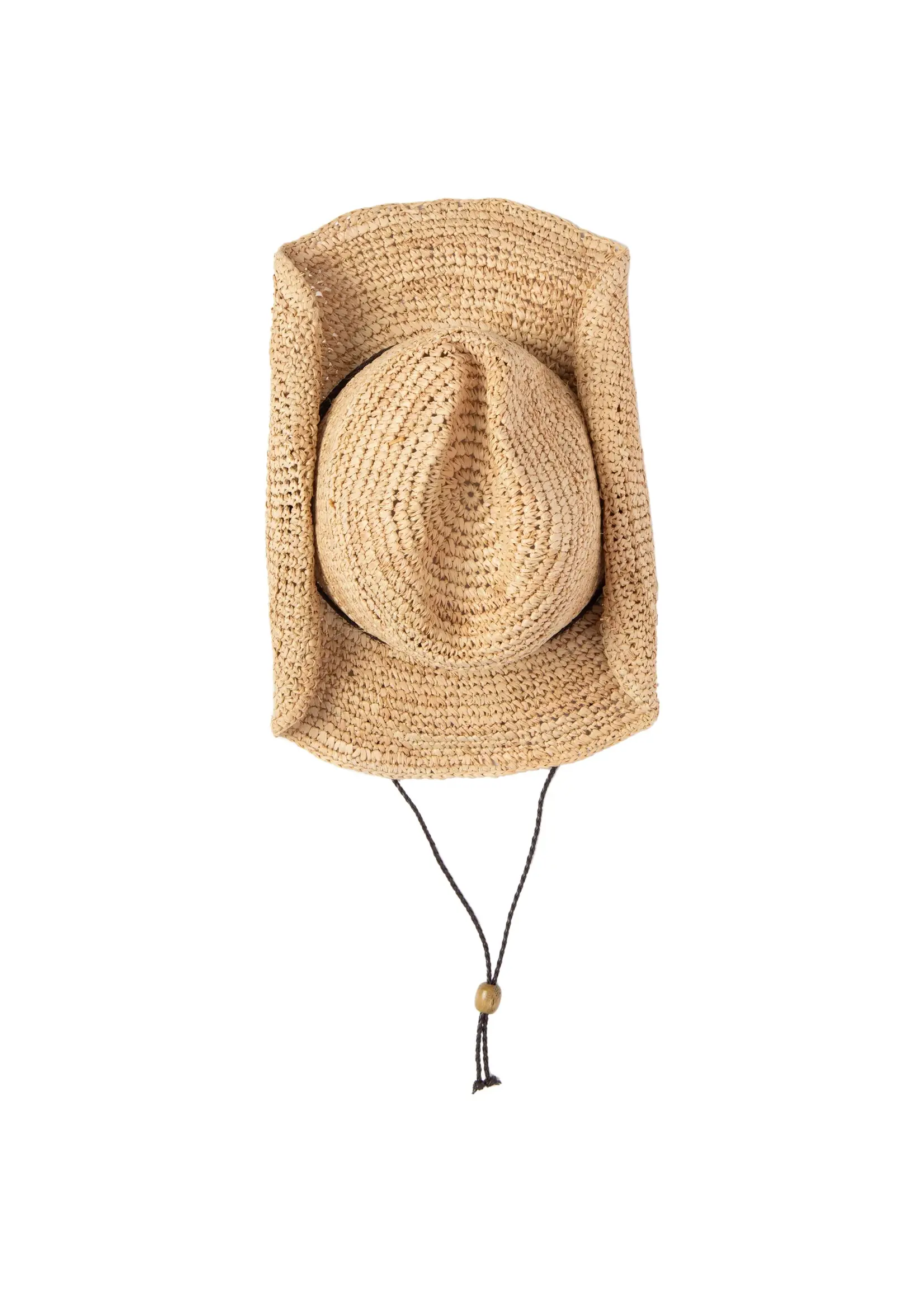 San Diego Hat RHC1091Womens Crotchet Raffia Cattleman’s  Crease Cowboy