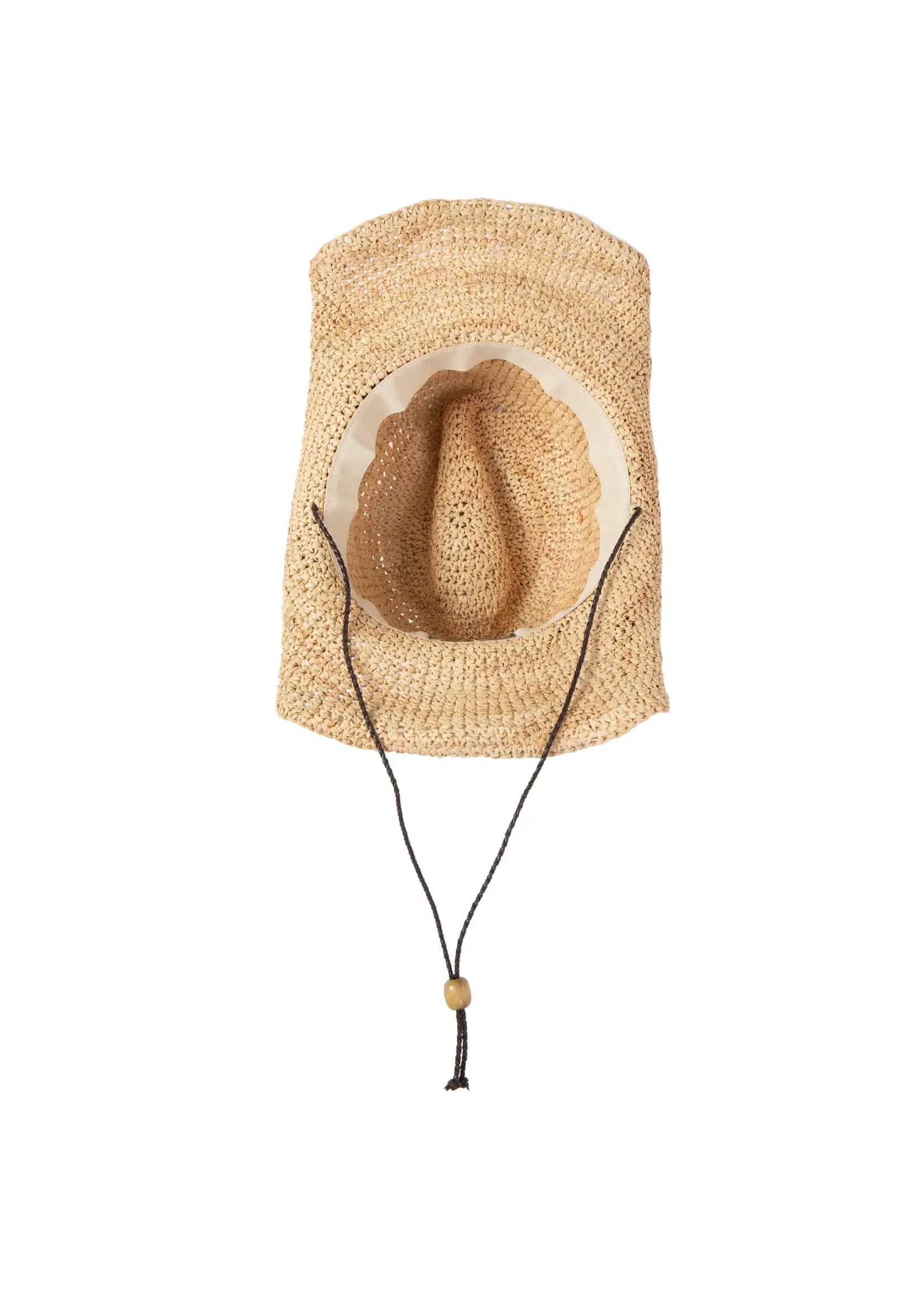 San Diego Hat RHC1091Womens Crotchet Raffia Cattleman’s  Crease Cowboy
