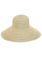 San Diego Hat UBL6842 Brisa Womens Mixed Paperbraid And Ribbon Round Crown