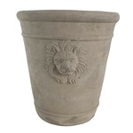 Tall Cement Lion Planter