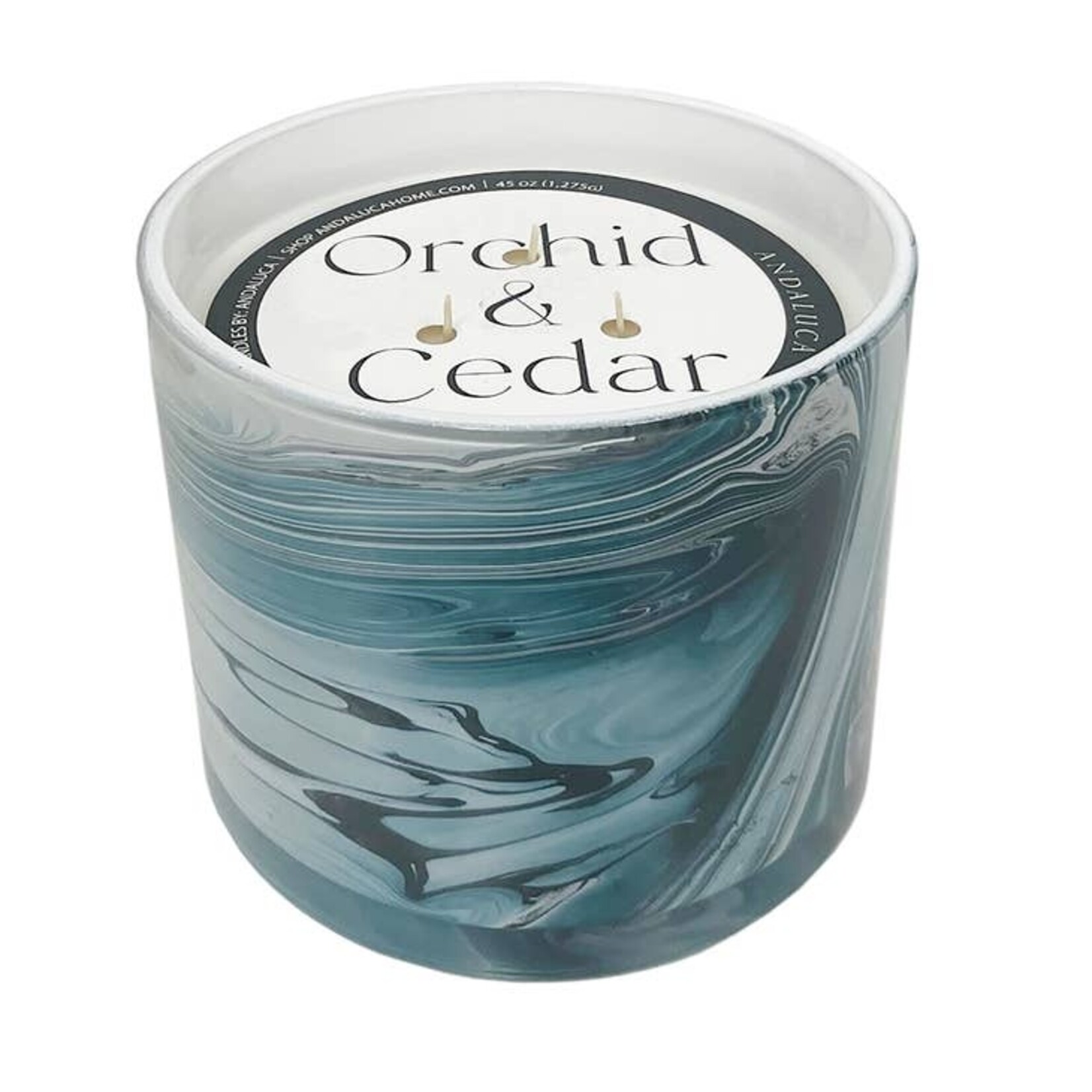 Jumbo Orchid & Cedar 45 oz. Swirl Glass Candle